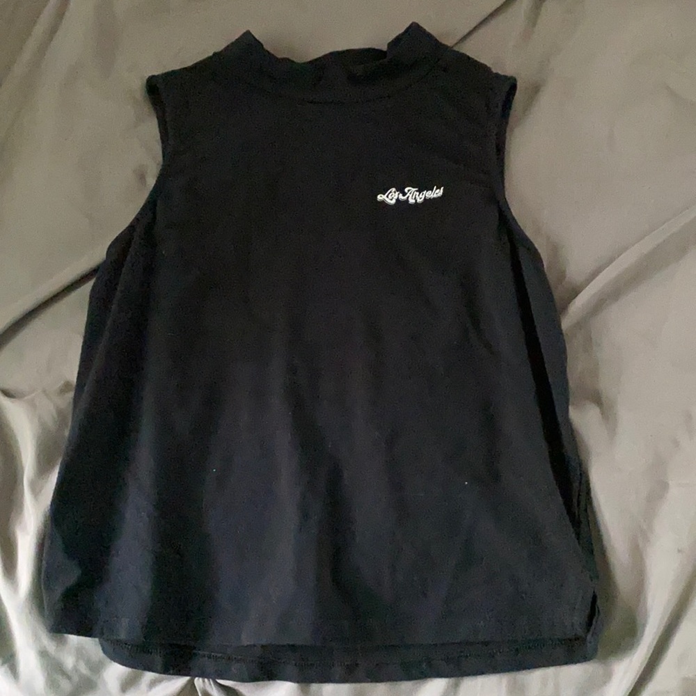 Kendall & Kylie black high neck top